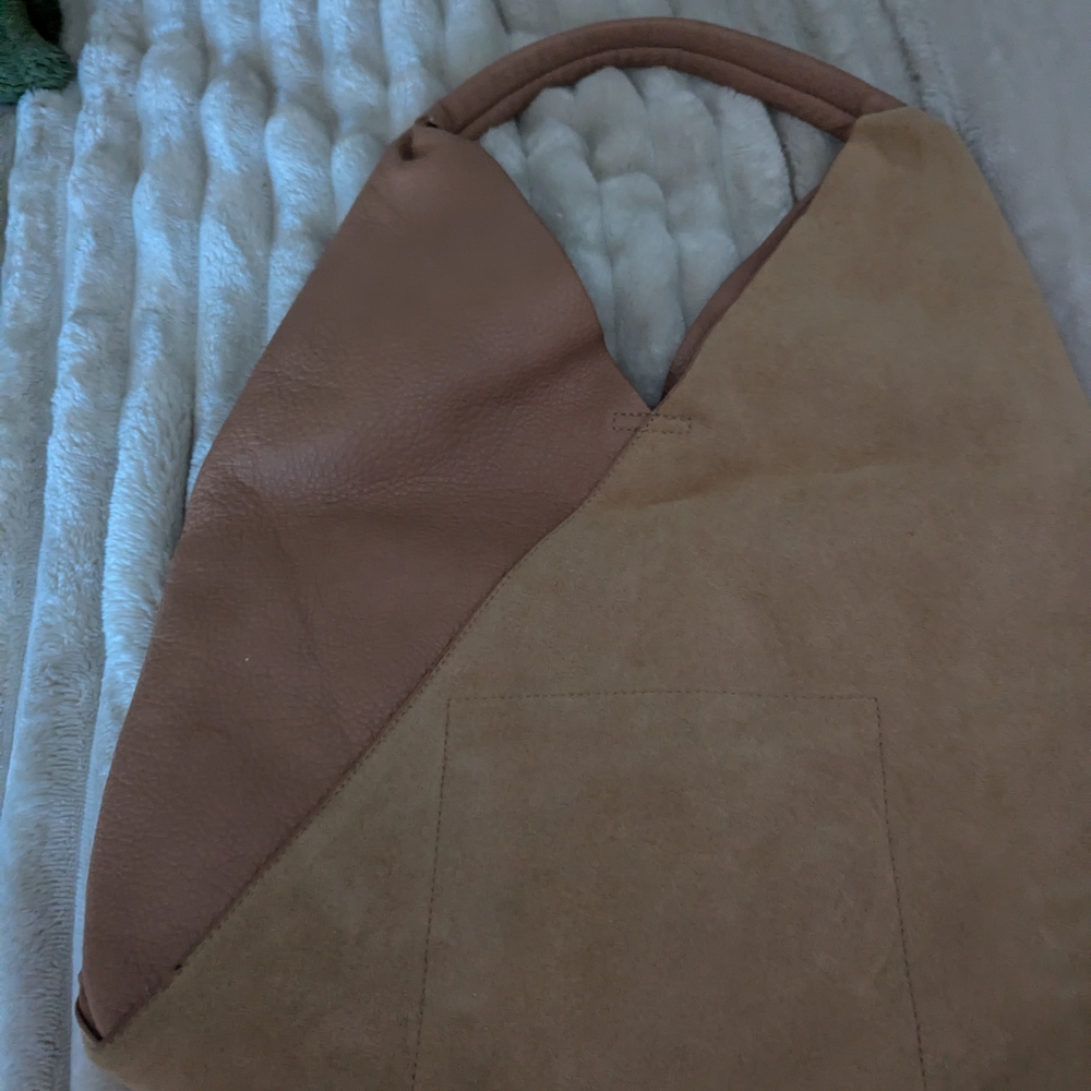 Shiraleah Two-Tone Tan Hobo Bag